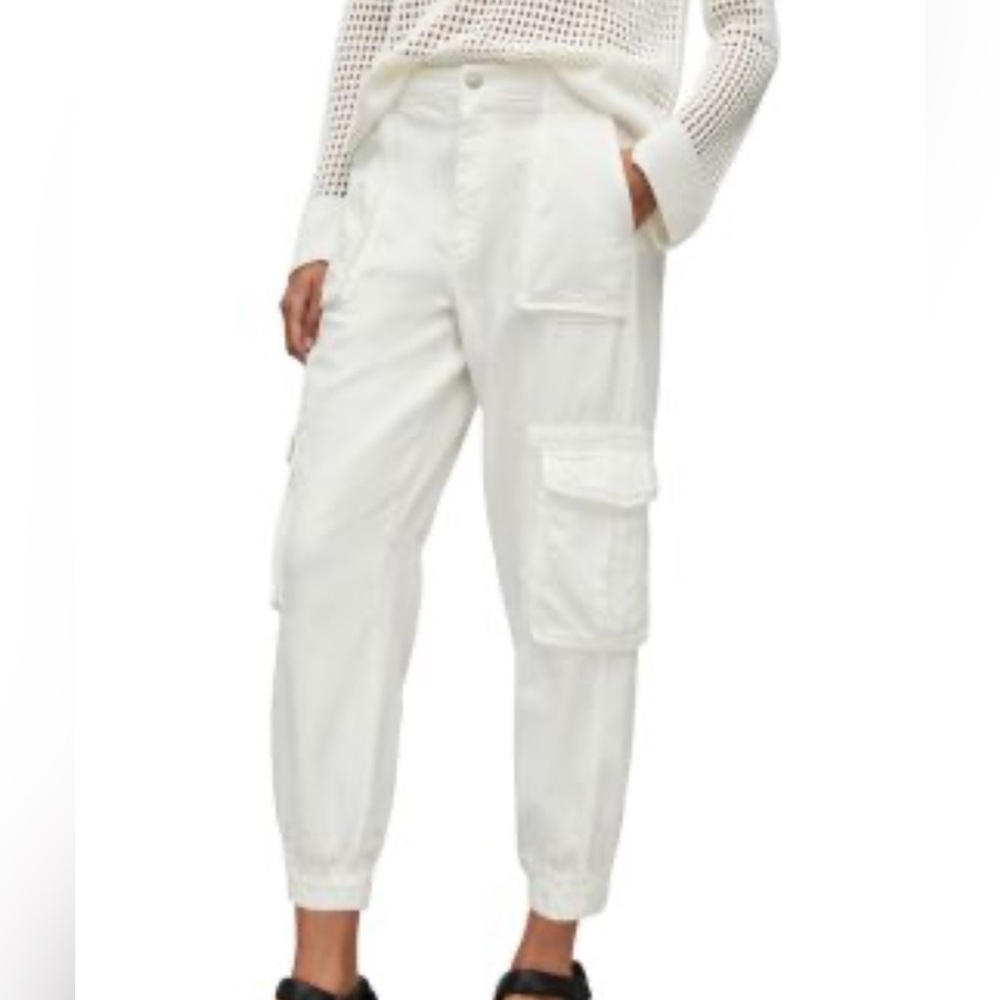 All saints Freida white cargo pants size 4